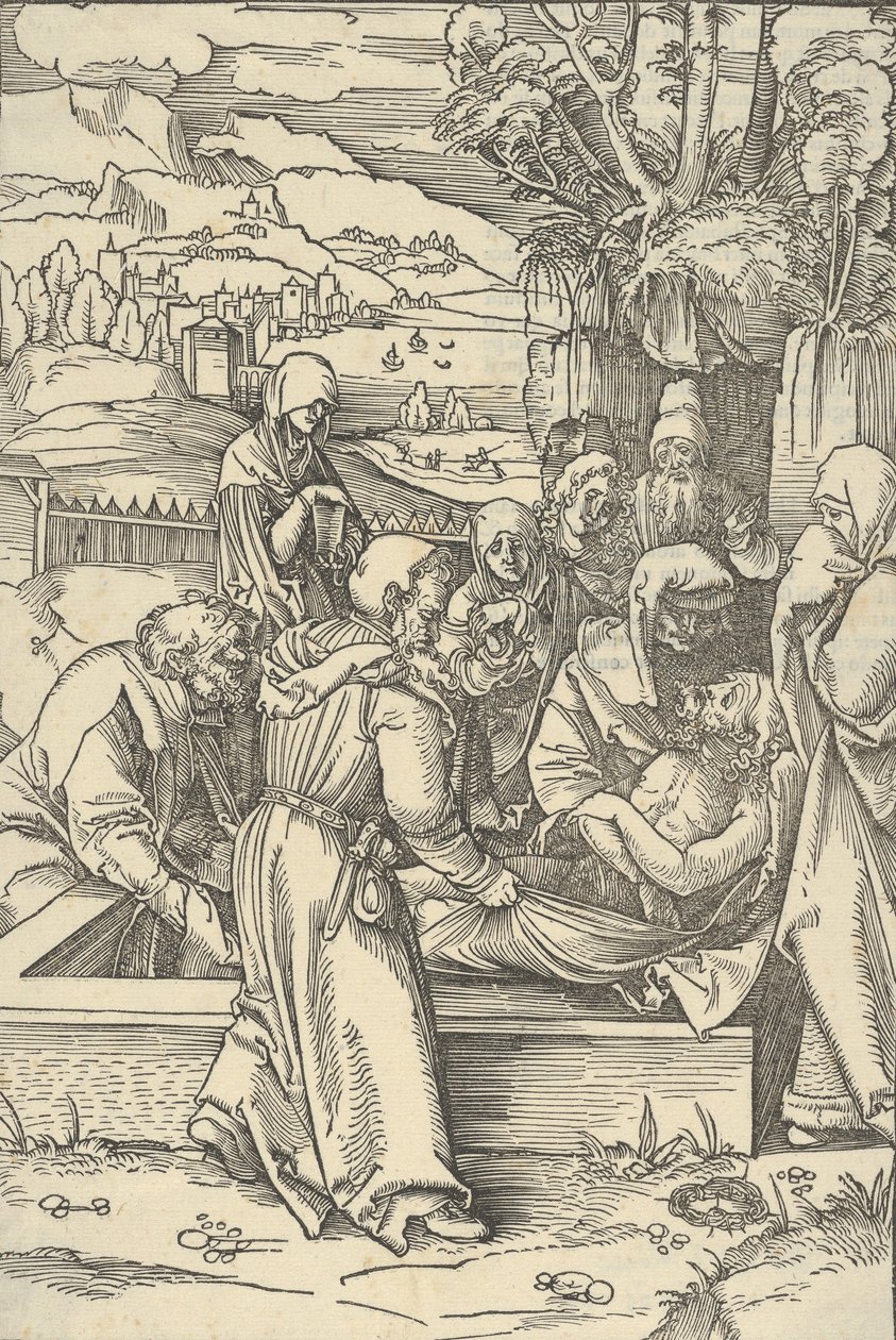 A síremlék Urunk Jézus Krisztus szenvedésének tükréből, 1507. alkotó: Hans Schäufelein the Elder