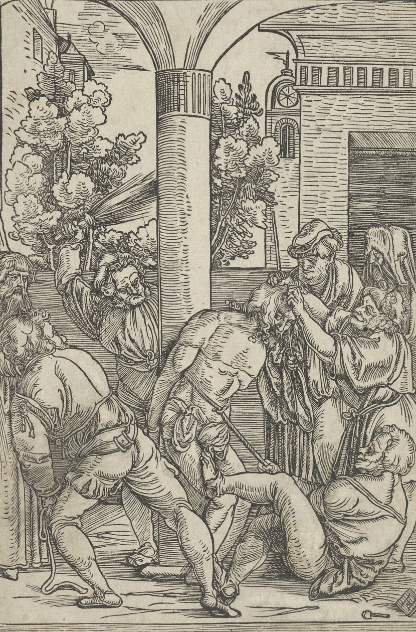 A korbácsolás, Krisztus életéből, kb. 1511-12. alkotó: Hans Schäufelein the Elder