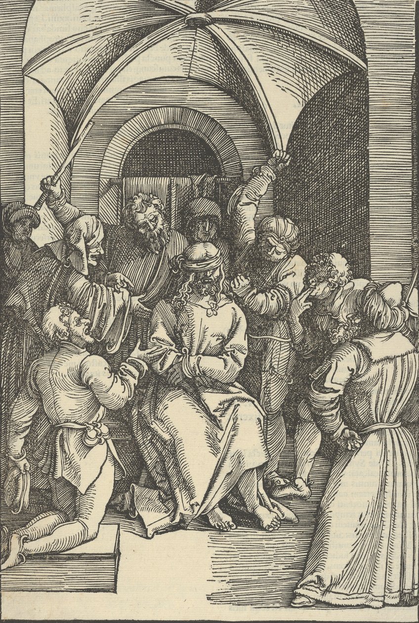 Krisztus kigúnyolása, a mi Urunk Jézus Krisztus szenvedésének tükréből, 1507 alkotó: Hans Schäufelein the Elder