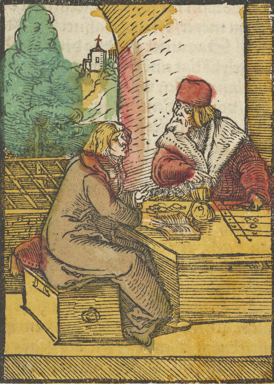 Példabeszéd a gazdag emberről és a házvezetőnőről, 2, a Das Plenariumból, 1517. alkotó: Hans Schäufelein the Elder