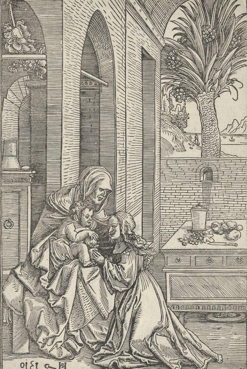 Szűz és gyermek Szent Annával, 1510. alkotó: Hans Schäufelein the Elder