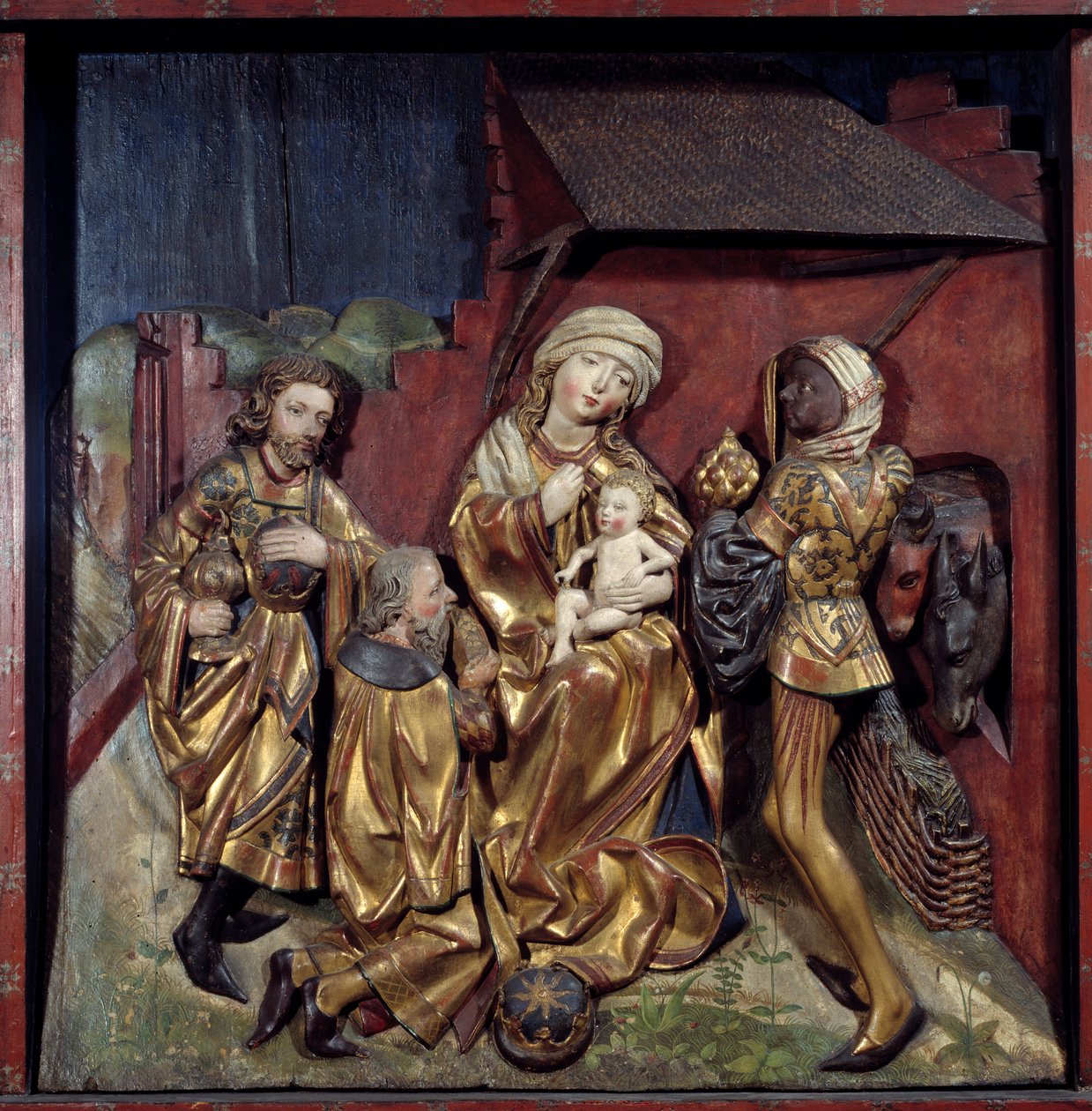 Hans Schuechlin (1440-1505) a Mágusok imádata, polikróm aranyfán alkotó: Hans Schüchlin