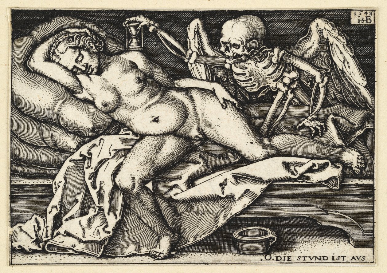 A halál és az alvó nő alkotó: Hans Sebald Beham