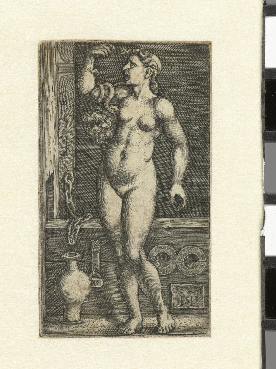 Kleopátra halála Kleopátra (cím a tárgyon) alkotó: Hans Sebald Beham