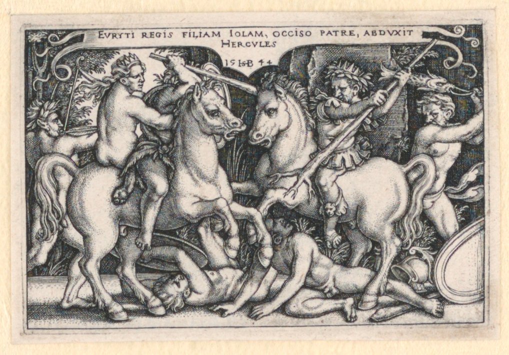 Herkules elrabolja Iole-t alkotó: Hans Sebald Beham