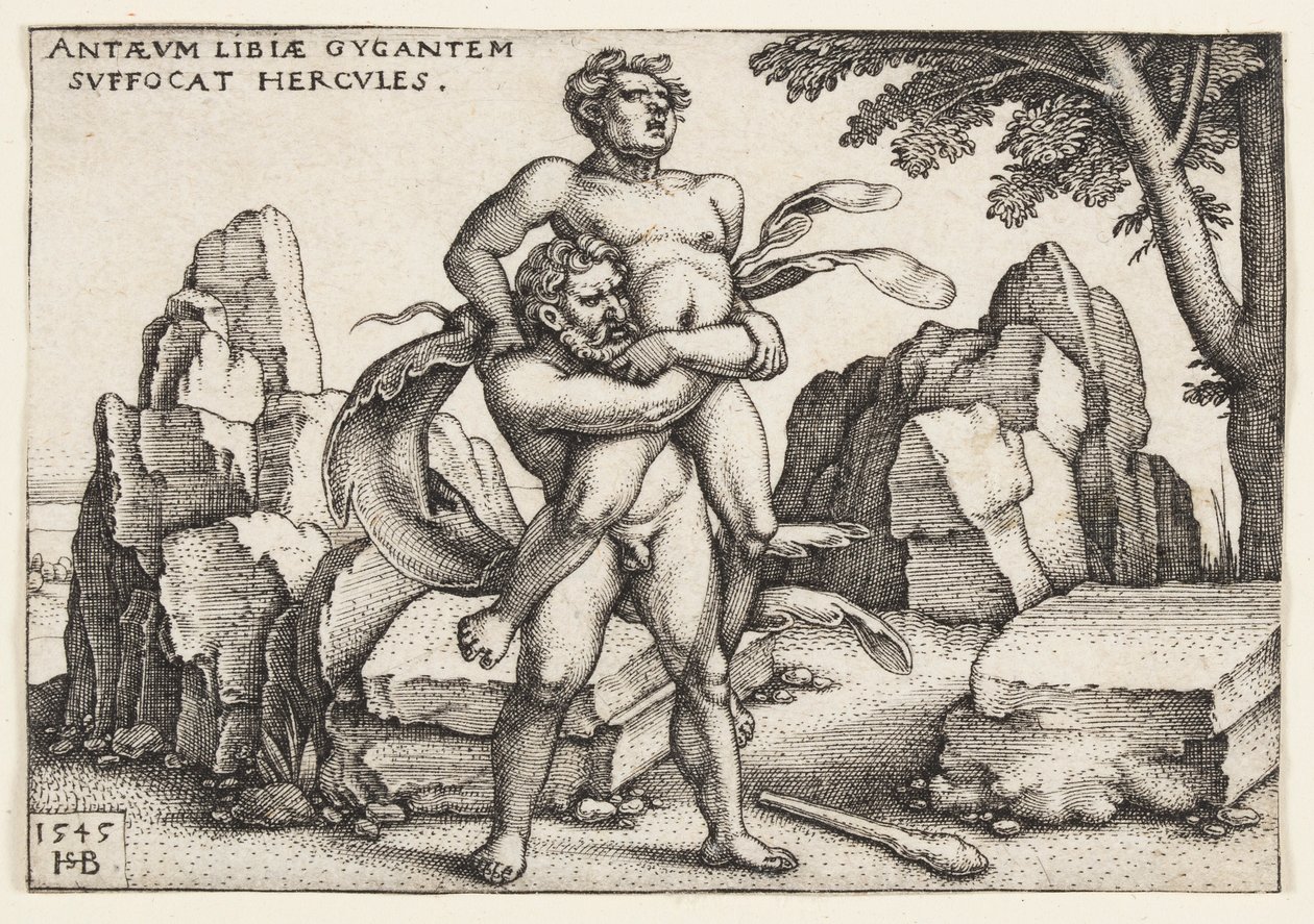 Herkules és Antaeus alkotó: Hans Sebald Beham