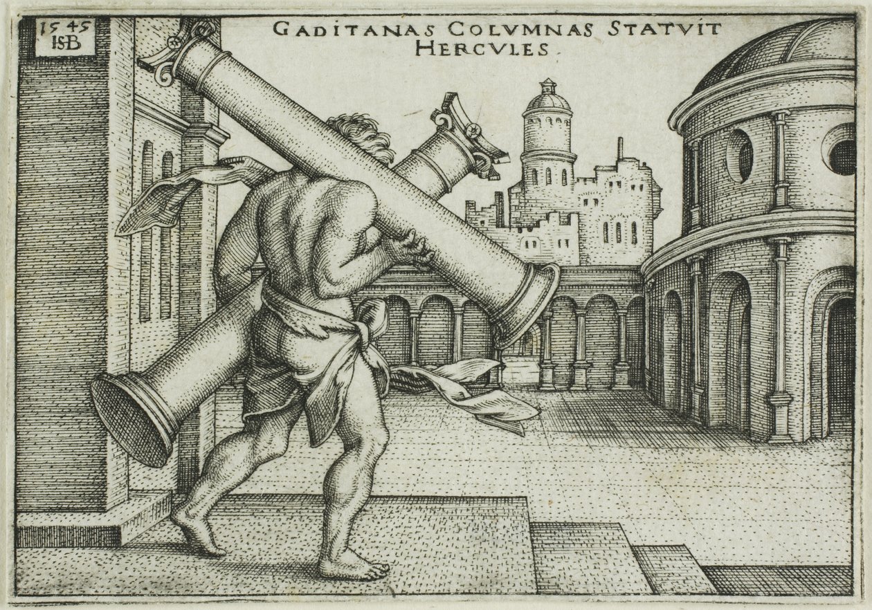 Herkules és a gázai oszlopok alkotó: Hans Sebald Beham