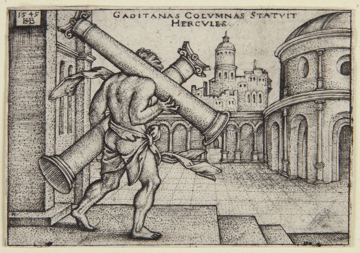 Herkules és az oszlopok alkotó: Hans Sebald Beham