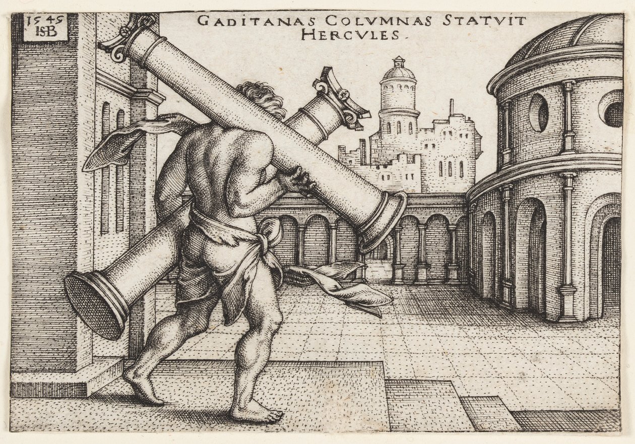 Herkules Herkules oszlopaival alkotó: Hans Sebald Beham