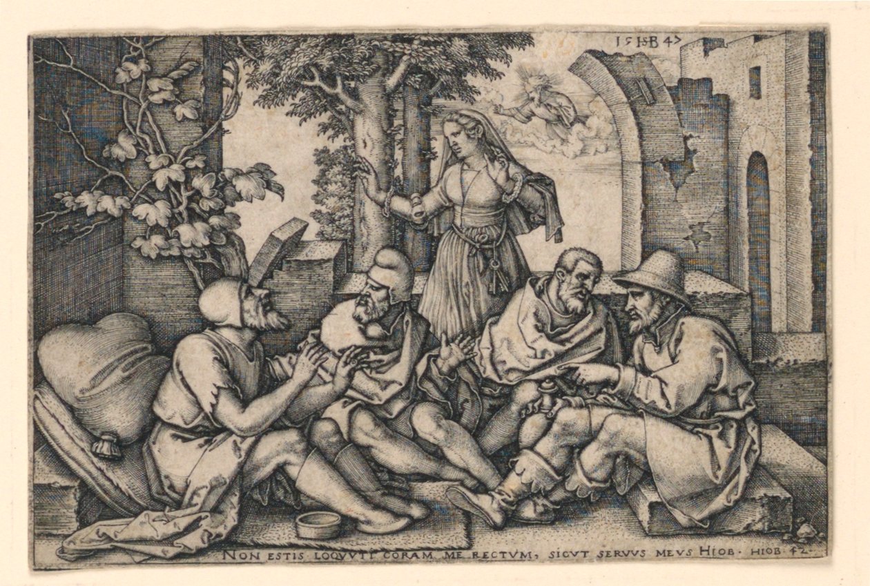 Job Beszélgetés a barátaival alkotó: Hans Sebald Beham