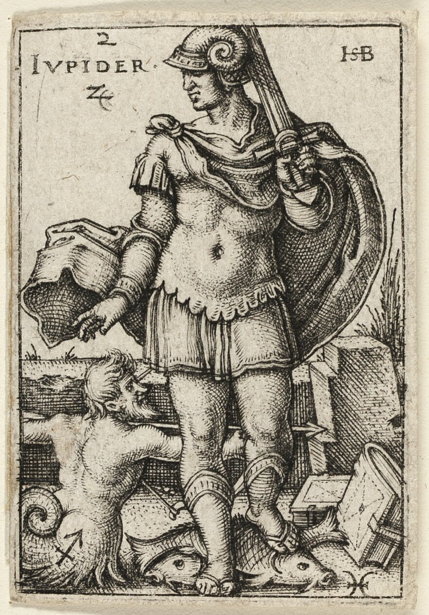 Jupiter, második lemez A hét bolygó a zodiákusokkal című könyvből alkotó: Hans Sebald Beham