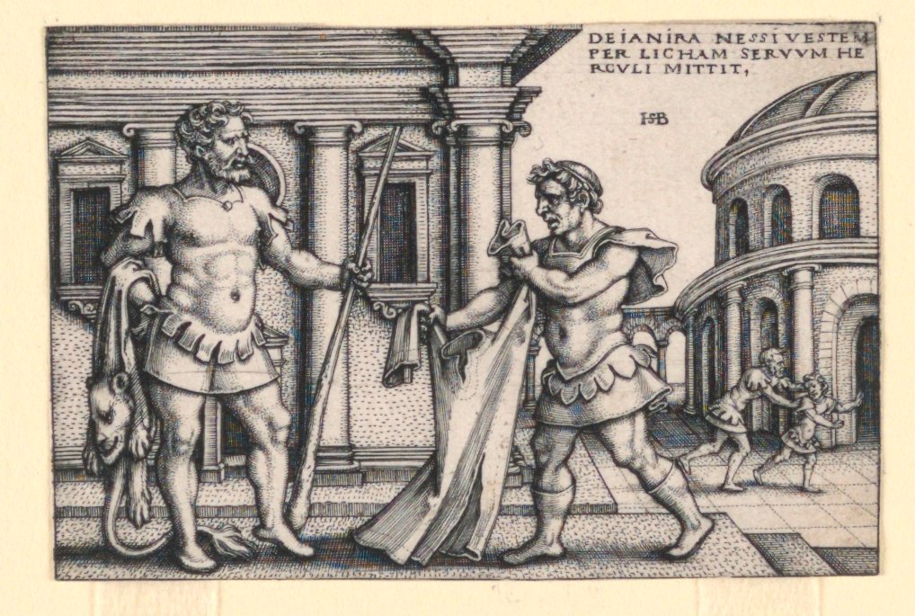 Lichas Nessus köntösét hozza Herkulesnek alkotó: Hans Sebald Beham