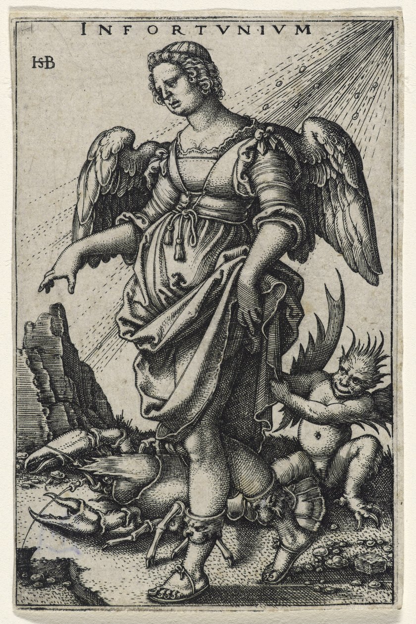 Szerencsétlenség (Das Ungluck) (metszet fektetett papírra) alkotó: Hans Sebald Beham