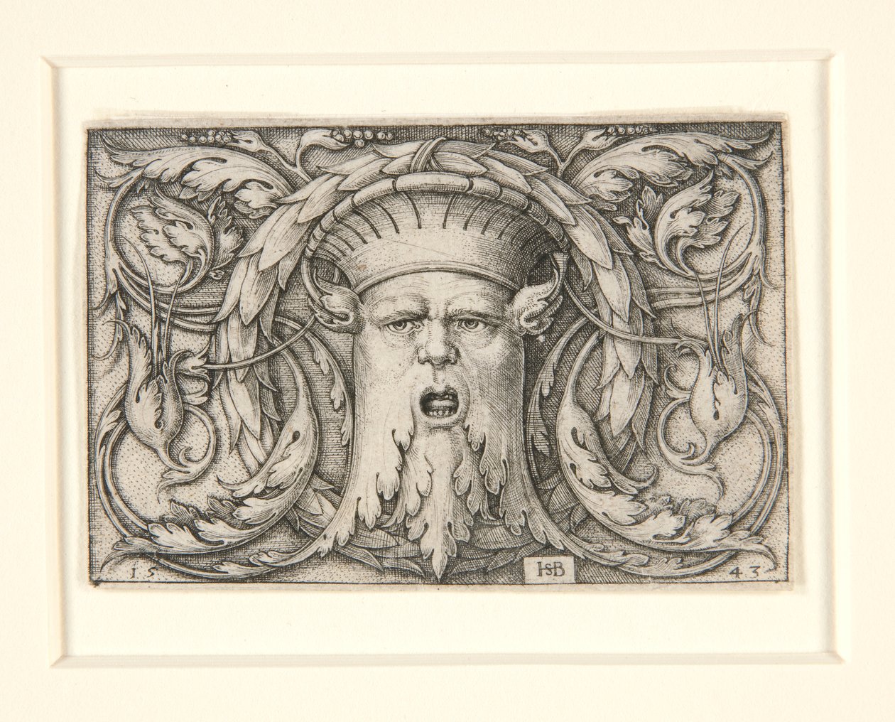 Panel mascaronnal (dísz maszkkal) alkotó: Hans Sebald Beham