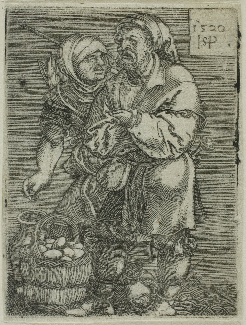 Parasztpár tojást árul alkotó: Hans Sebald Beham