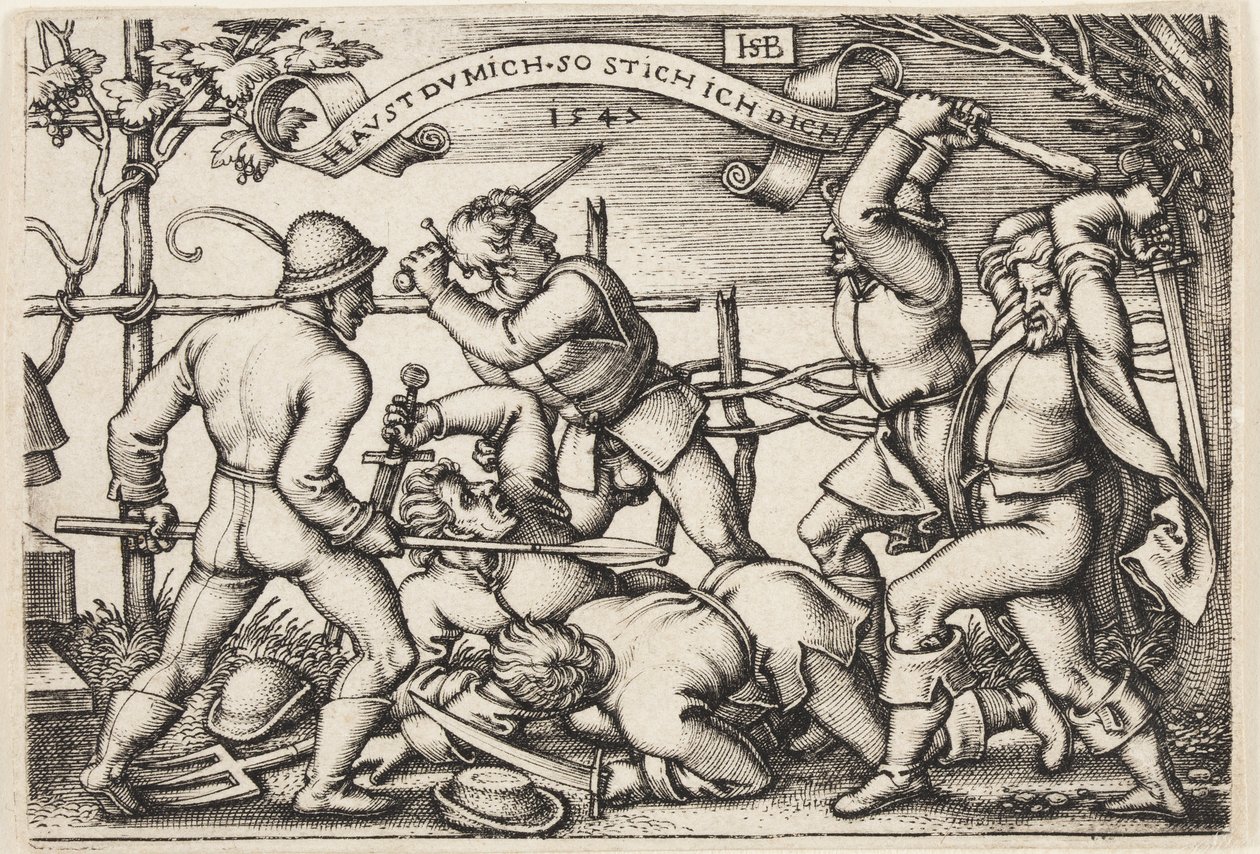 Parasztverekedés alkotó: Hans Sebald Beham