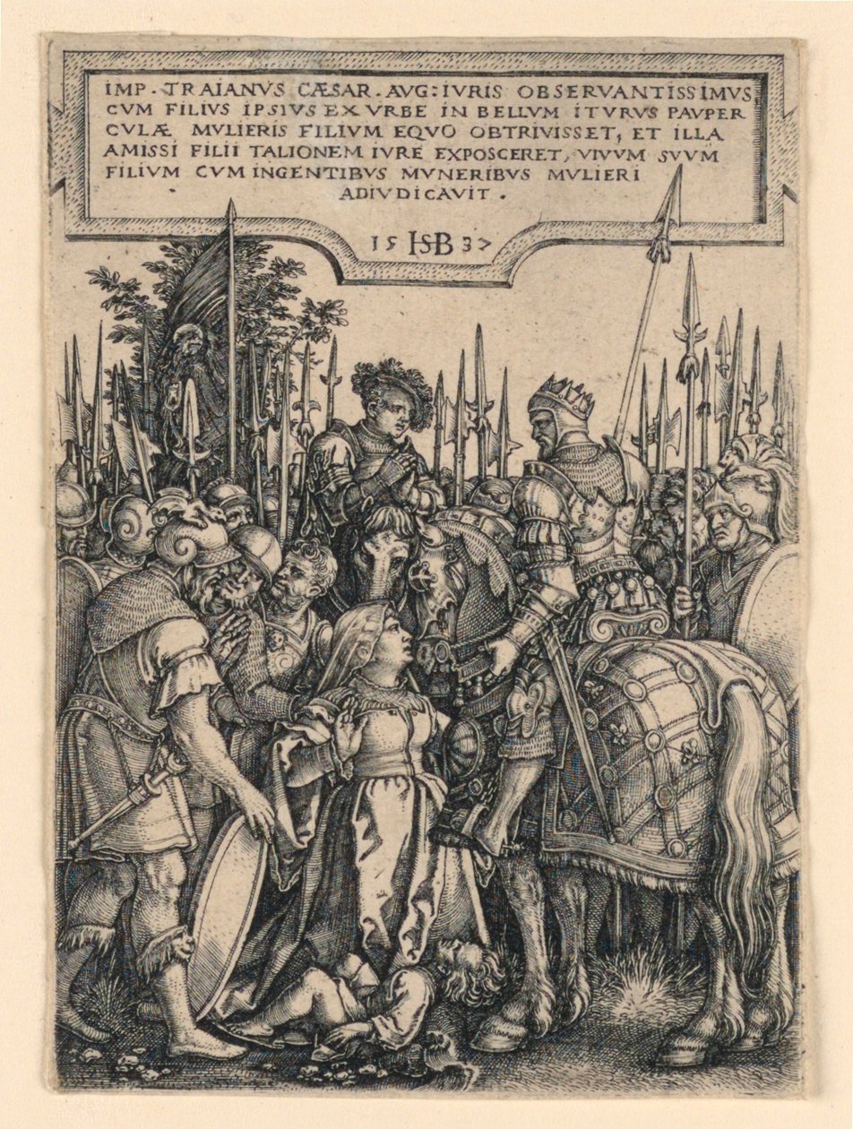 Traianus bírója alkotó: Hans Sebald Beham