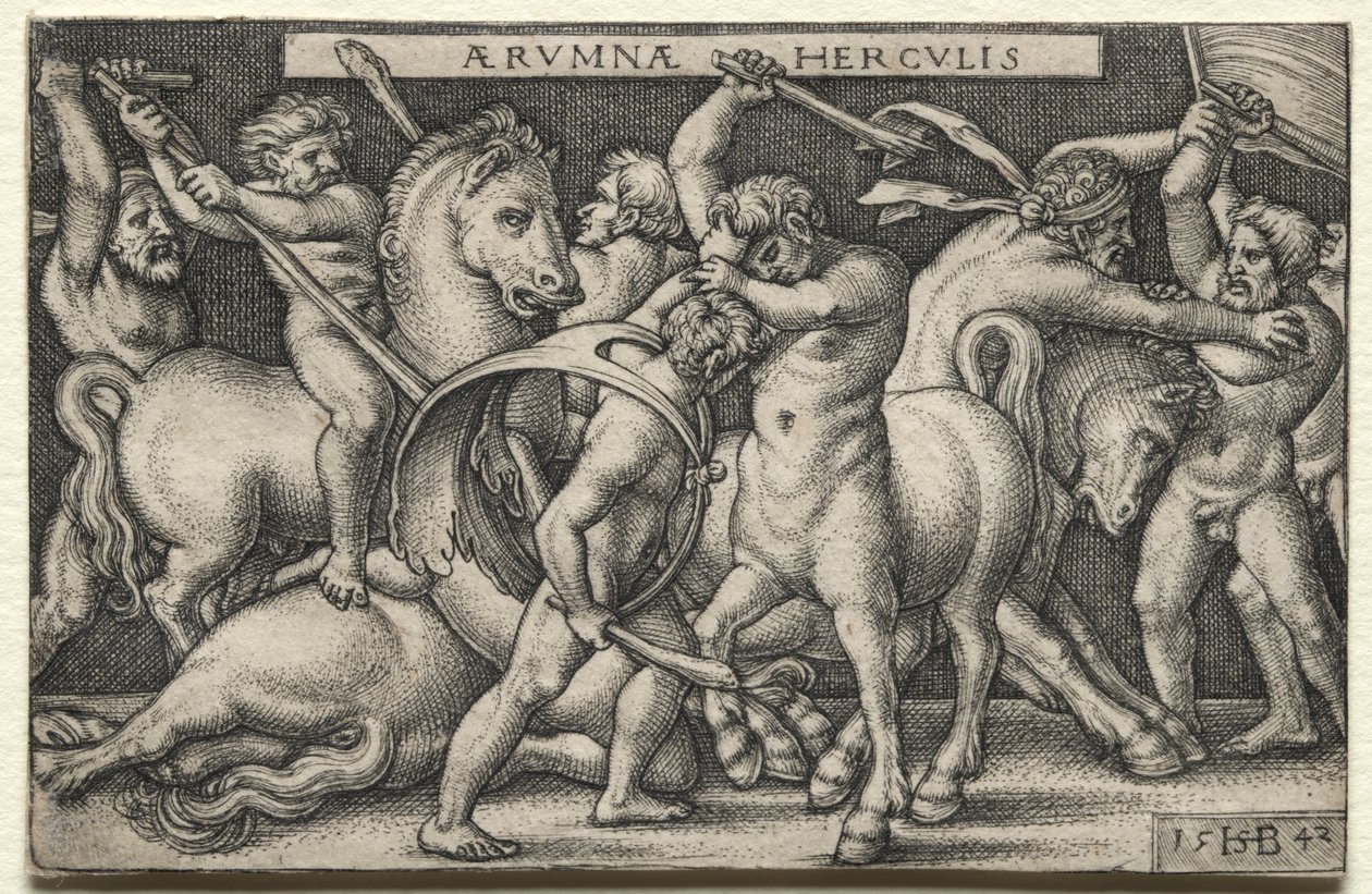 Herkules legyőzi a kentaurokat alkotó: Hans Sebald Beham