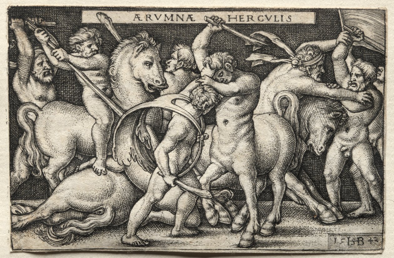 Herkules legyőzi a kentaurokat alkotó: Hans Sebald Beham