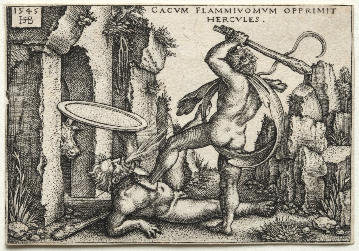 Herkules megöli az óriás Kakuszt alkotó: Hans Sebald Beham