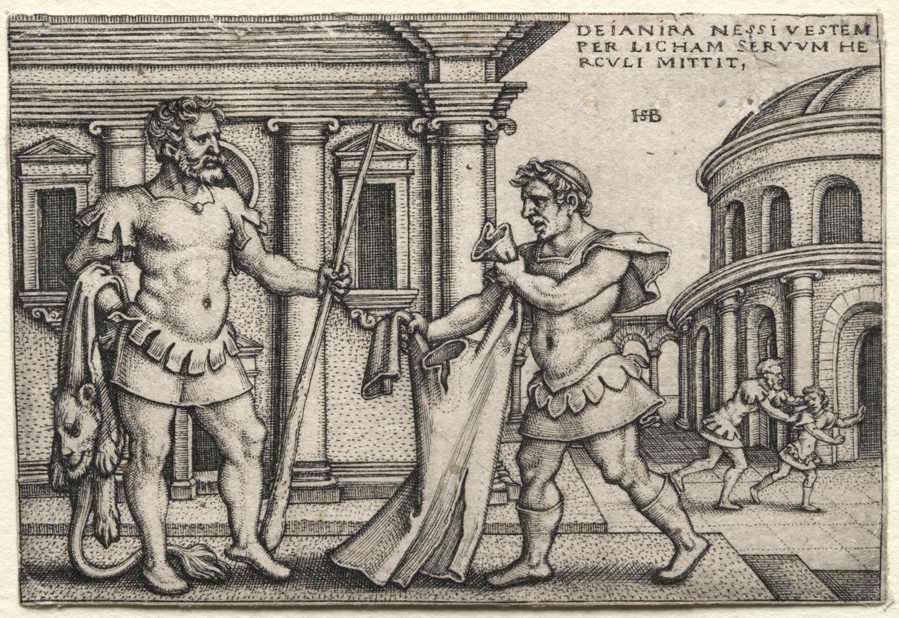 Herkules a Nessuss vérével átitatott ruhát kapja, 1542. alkotó: Hans Sebald Beham