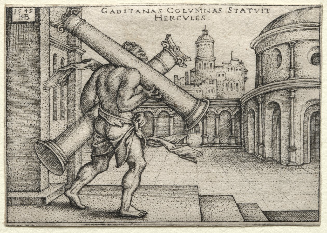 Herkules munkássága: Herkules és a Gades oszlopai alkotó: Hans Sebald Beham