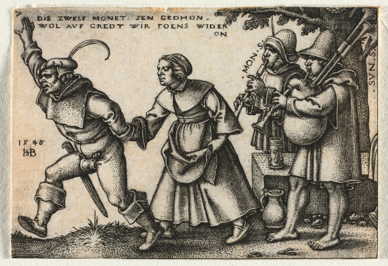 A parasztlakodalom avagy a tizenkét hónap: 1546. 7. sz. alkotó: Hans Sebald Beham