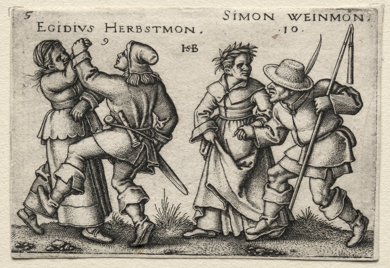 A falusi esküvő: Egidius Herbstmon / Simon Weimon alkotó: Hans Sebald Beham