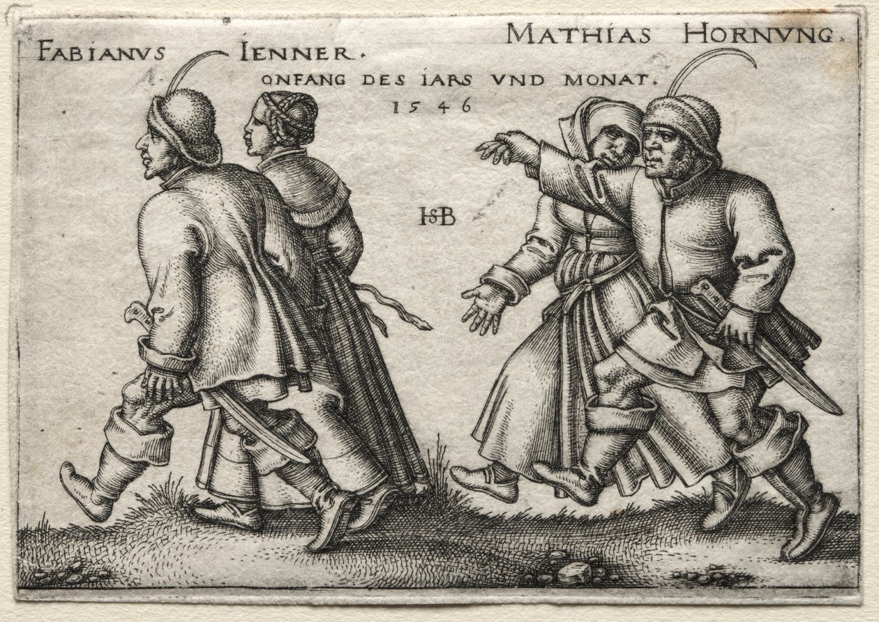 A falusi esküvő: Fabianus Jenner / Mathias Hornung alkotó: Hans Sebald Beham