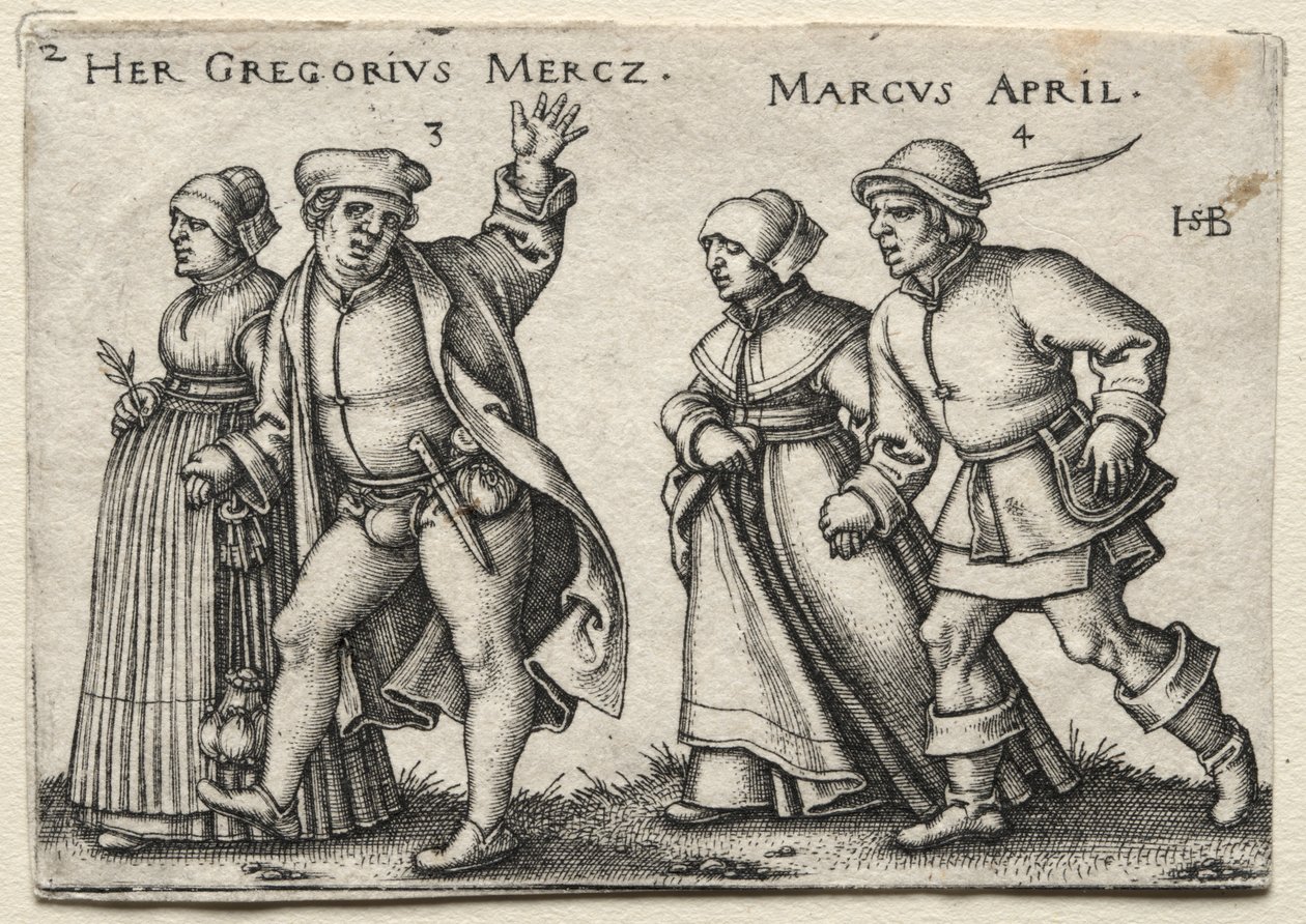 A falusi esküvő: Gregorius Mercz / Marcus April alkotó: Hans Sebald Beham
