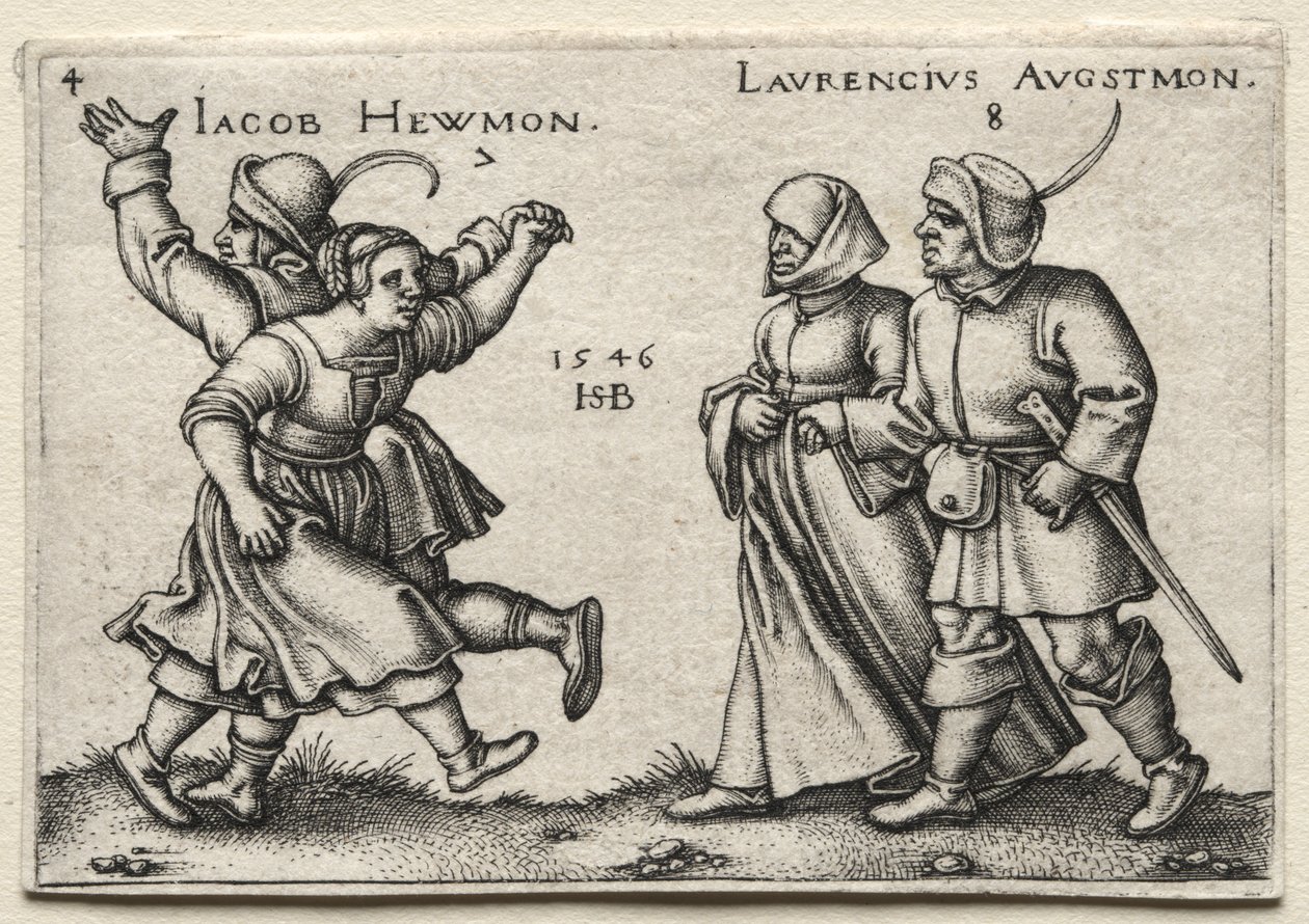 A falusi esküvő: Jacob Hewmon / Lawrencius Augstmon alkotó: Hans Sebald Beham