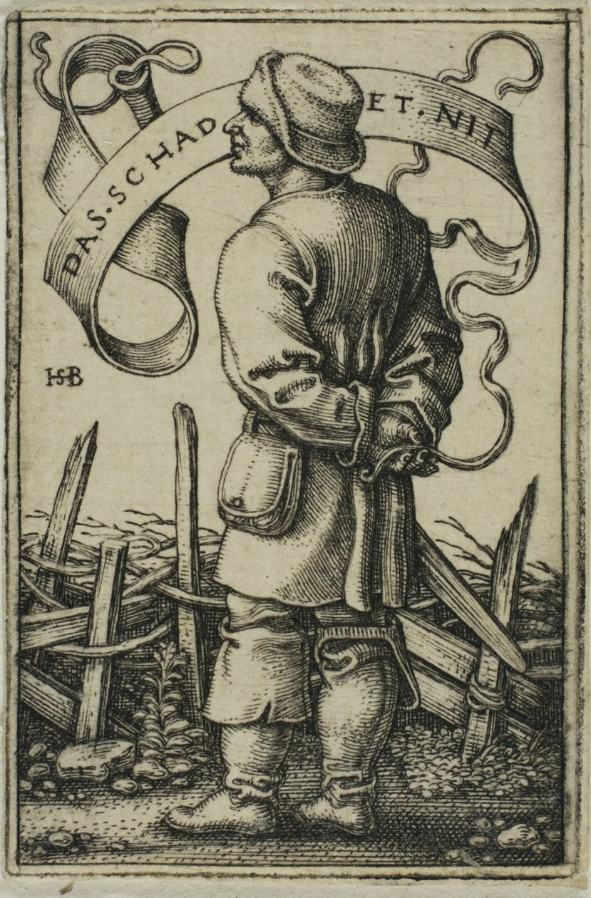 Az időjárás-paraszt "Nem fáj" alkotó: Hans Sebald Beham
