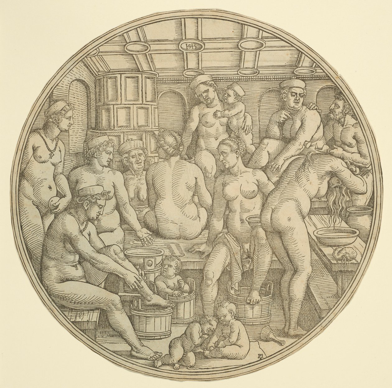A női fürdő alkotó: Hans Sebald Beham