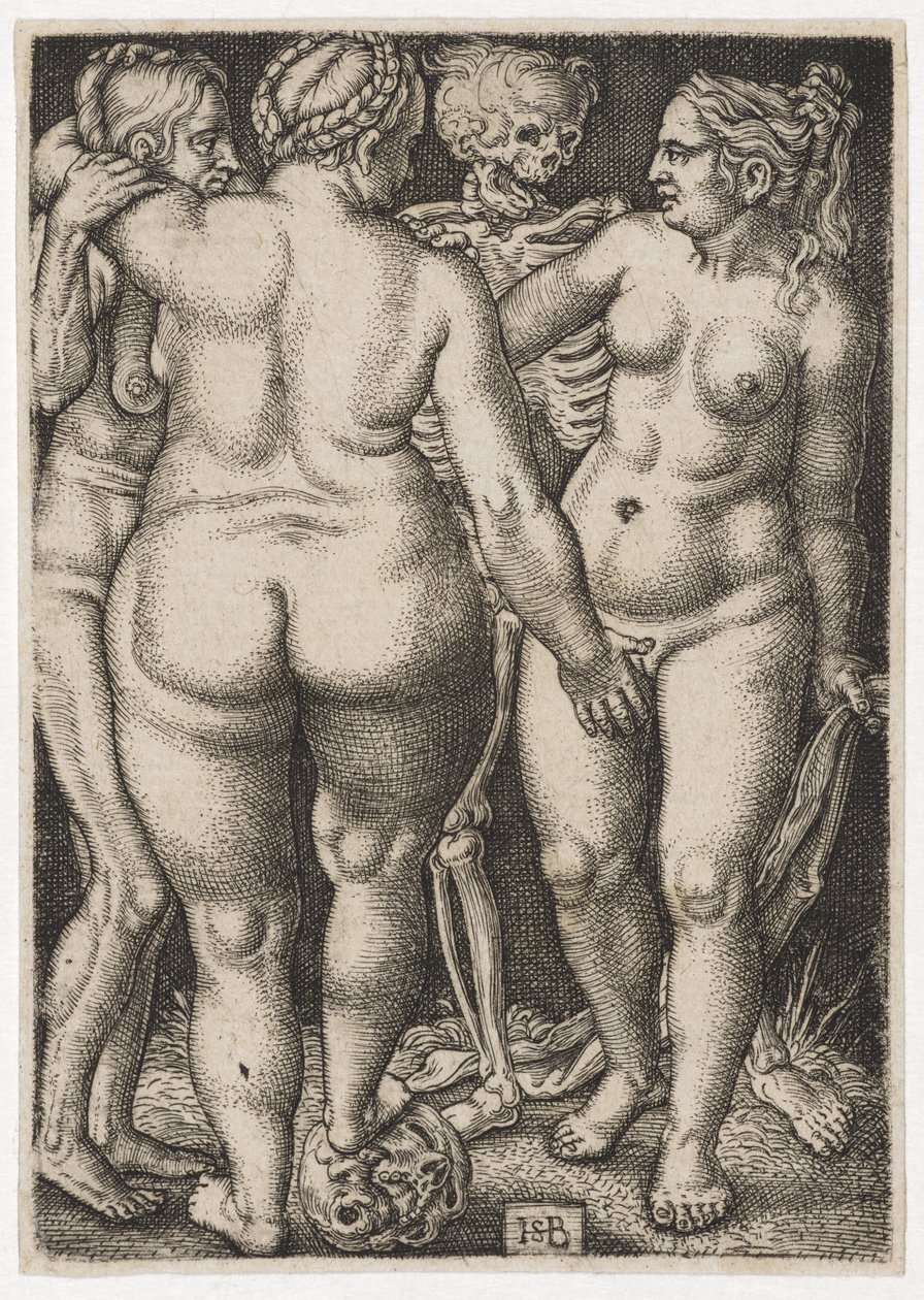 Három nő és halott, c. 1546-50 alkotó: Hans Sebald Beham