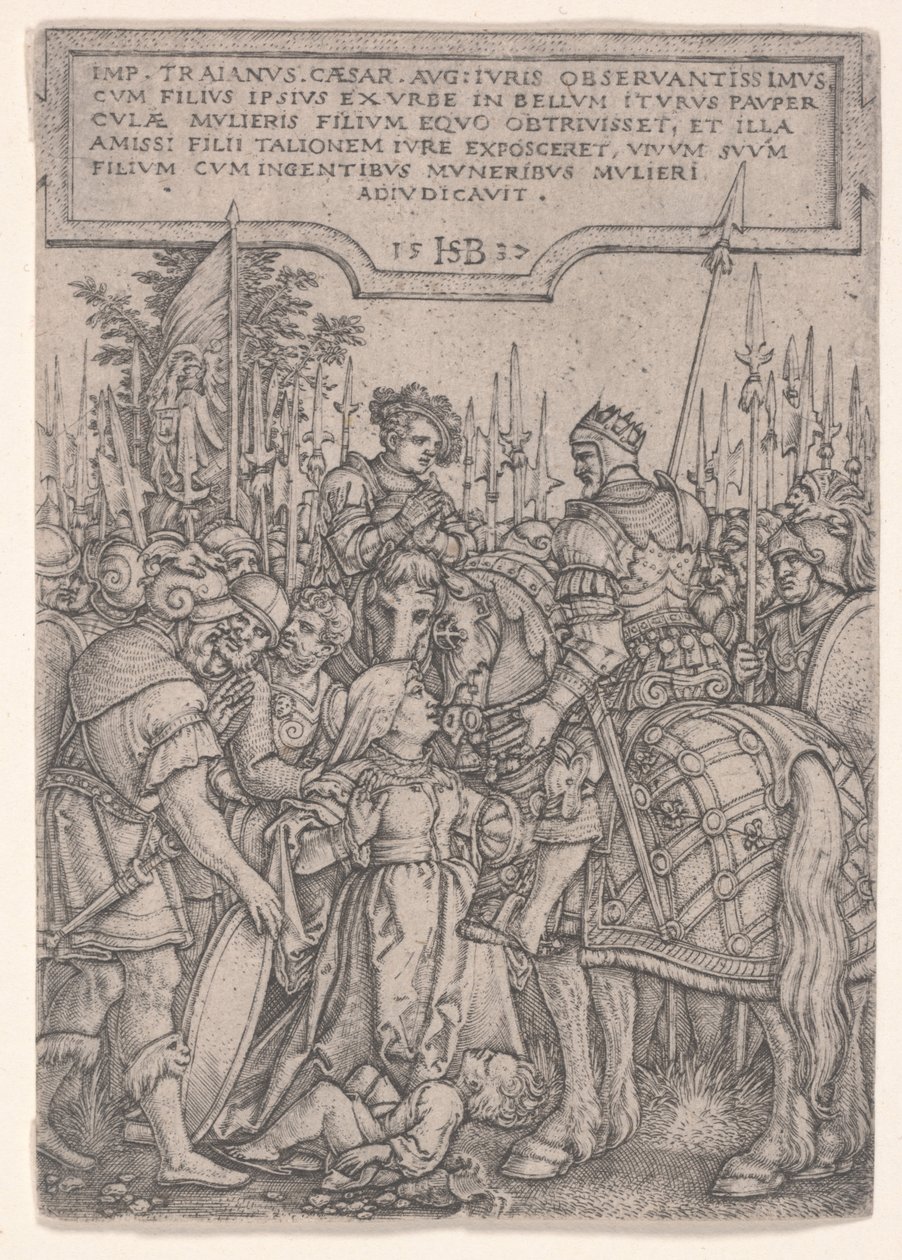 Traianus igazságszolgáltatása alkotó: Hans Sebald Beham