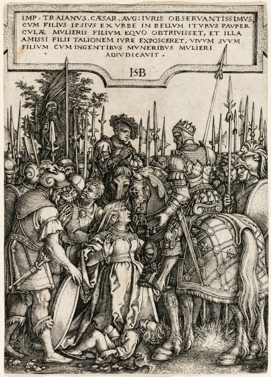 Traianus igazságszolgáltatása alkotó: Hans Sebald Beham