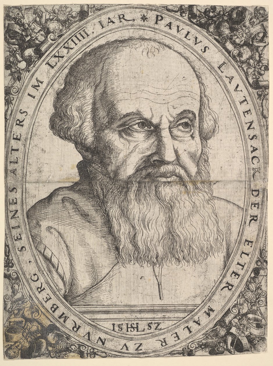 Idősebb Paulus Lautensack portréja, 1552. alkotó: Hans Sebald Lautensack