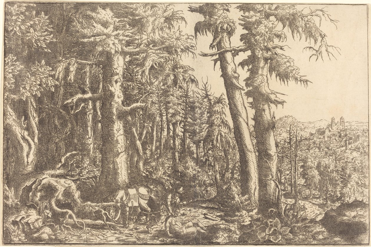 Az irgalmas szamaritánus c. 1558. alkotó: Hans Sebald Lautensack