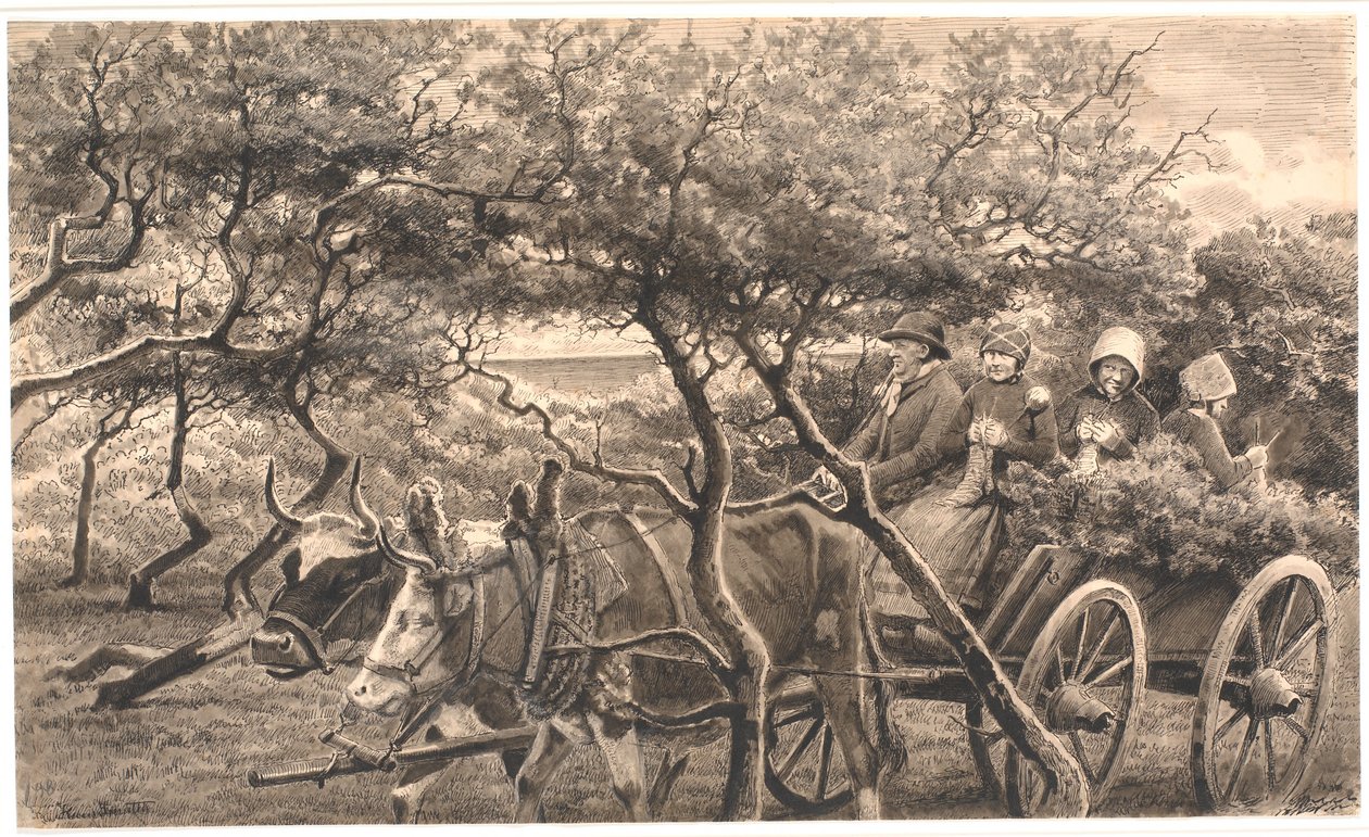Egy ménes jármű. A bozóton keresztül. Hammerum Herred alkotó: Hans Smidth