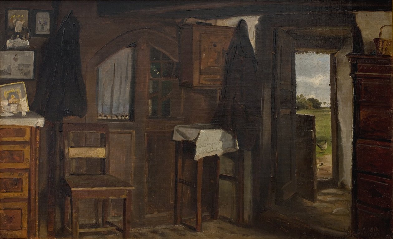 Belső egy parasztházból alkotó: Hans Smidth