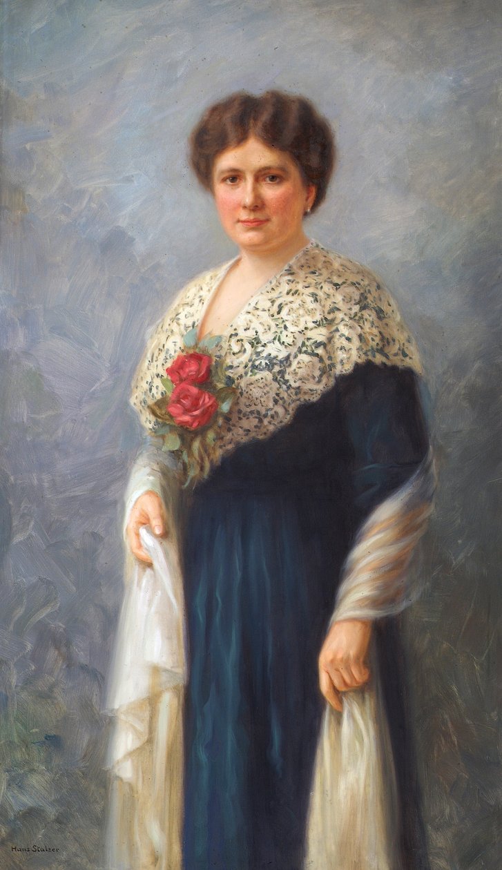egy hölgy portréja alkotó: Hans Stalzer