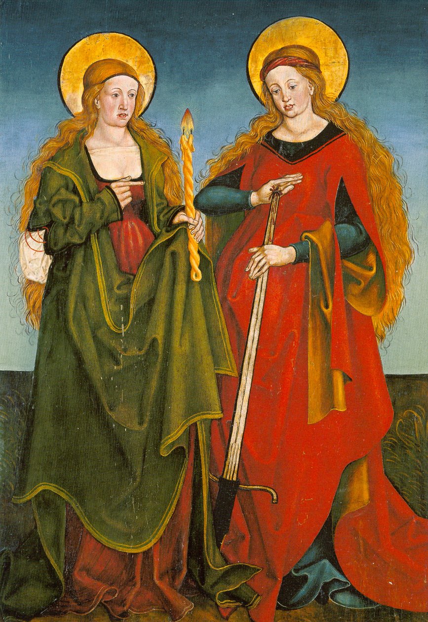 Szent Genovéva és Lucia - Inzigkofeni oltár alkotó: Hans und Jakob Strüb