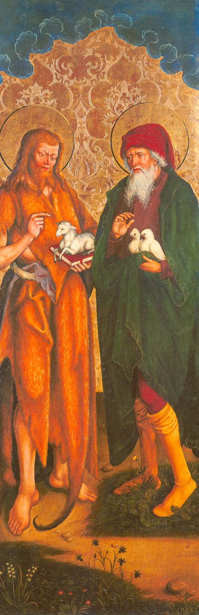 Német: Johannes der Täufer und Joachim Keresztelő János és Joachim - Inzigkofeni oltár alkotó: Hans und Jakob Strüb