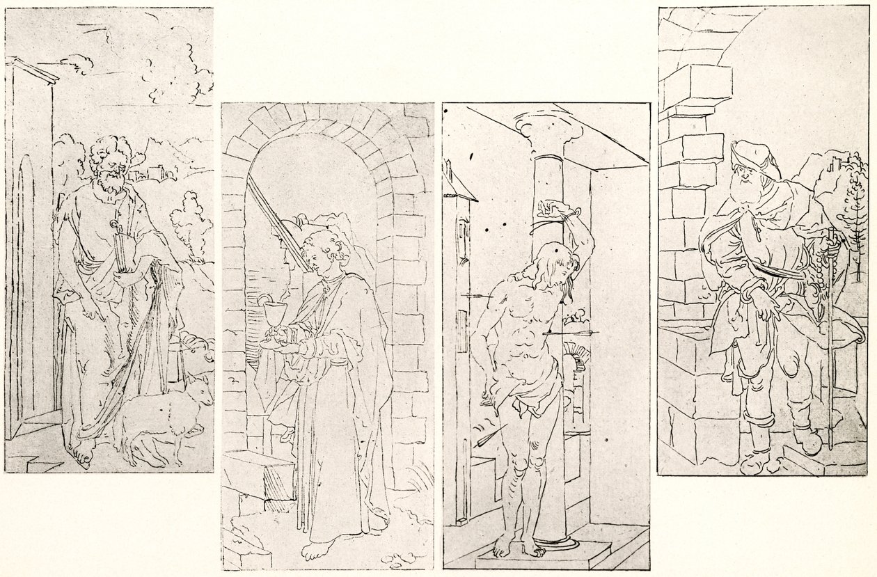 Keresztelő János és János evangélista. valamint Szent Sebestyén és Szent Rókus alkotó: Hans Suess Kulmbach