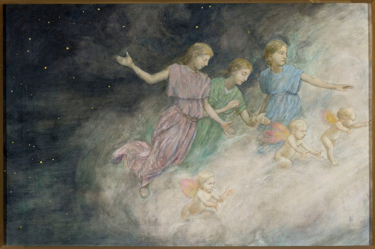Angyalok - Angyali üdvözlet alkotó: Hans Thoma