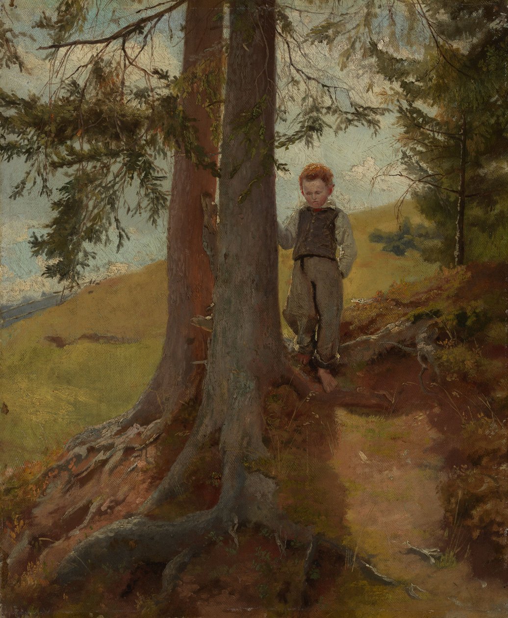 Parasztfiú az erdő szélén alkotó: Hans Thoma