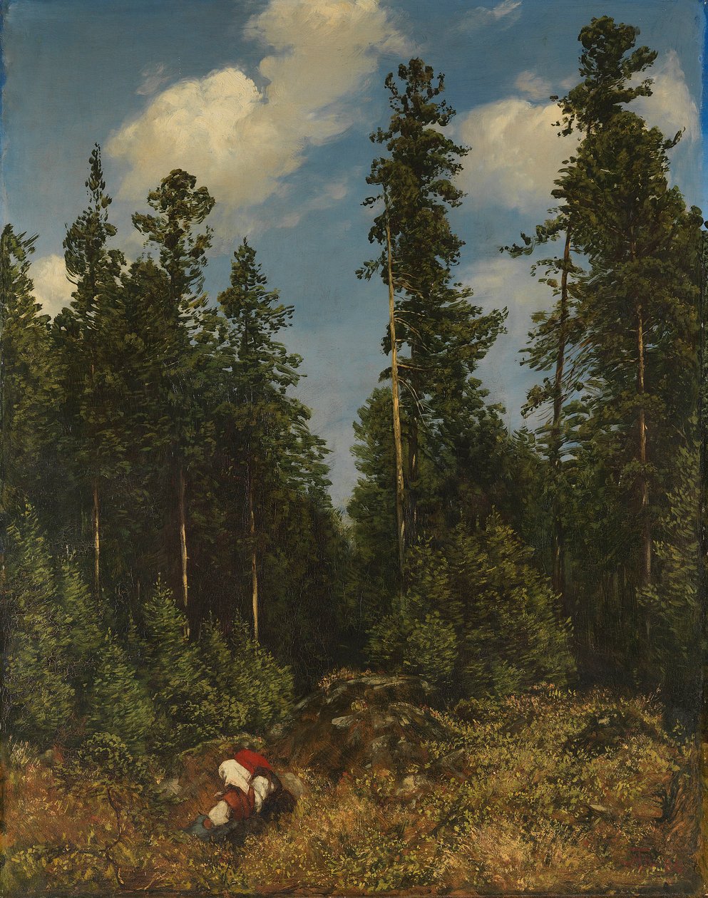 Fekete erdei fenyők (Bogyószedők) alkotó: Hans Thoma
