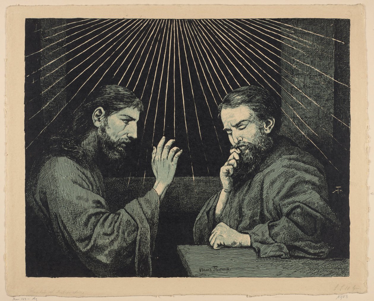 Krisztus és Nikodémus alkotó: Hans Thoma