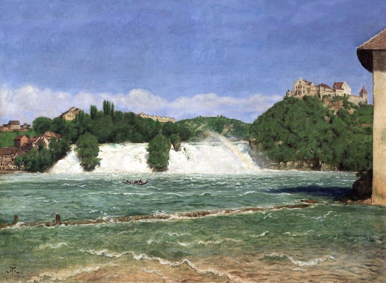 A Rajna-vízesés Schaffhausen közelében alkotó: Hans Thoma