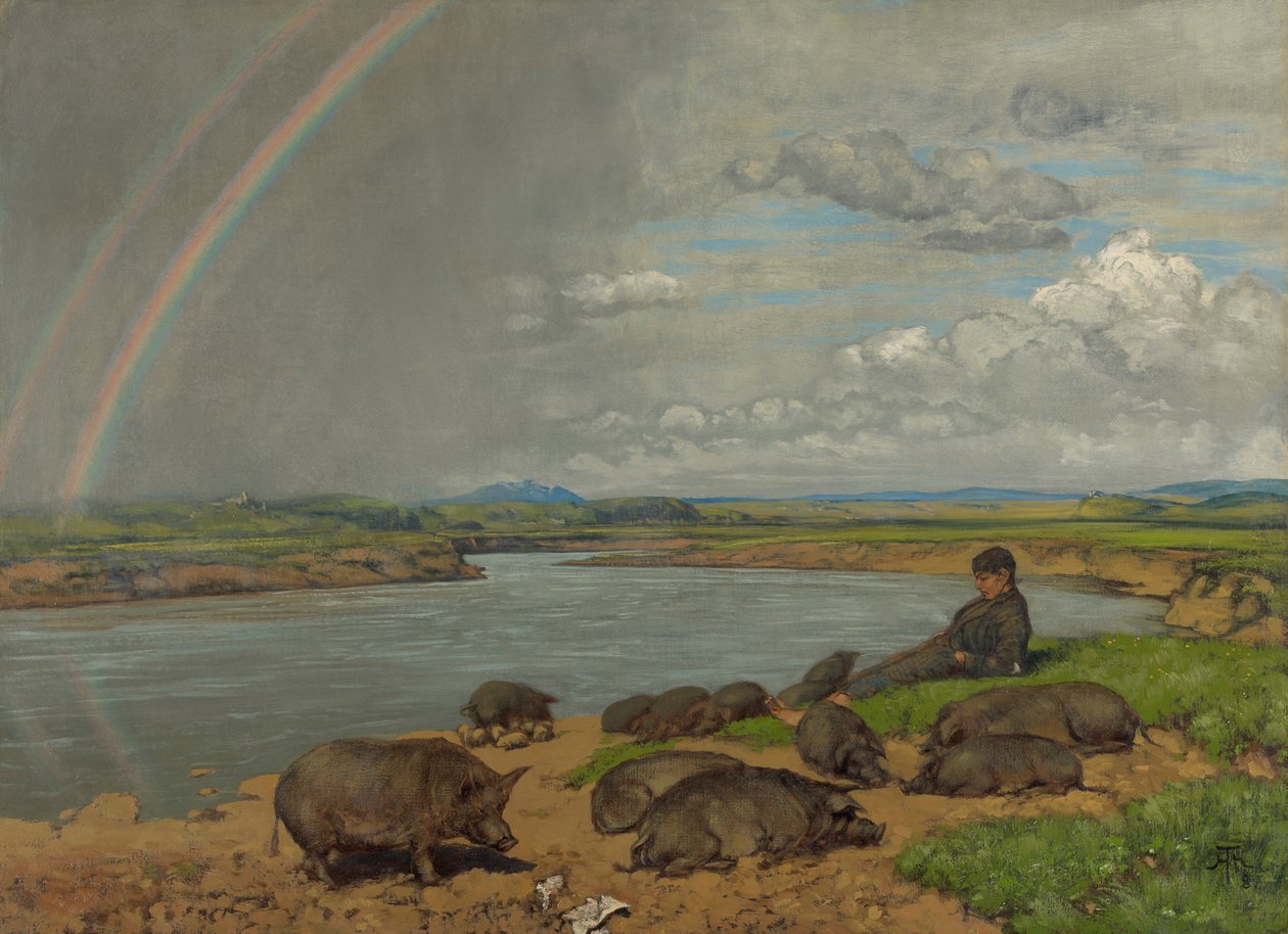 Az elveszett fiú (A disznópásztor) alkotó: Hans Thoma